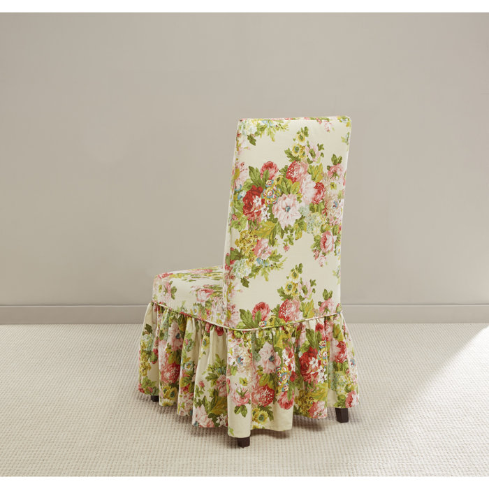 Waverly 100 Cotton Box Cushion Dining Chair Slipcover Wayfair